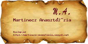 Martinecz Anasztázia névjegykártya